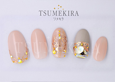生産終了 TSUMEKIRA rrieenee プロデュース4 tears ring -one- シャンパンピンク SG-RRI-109 (ジェル専用)