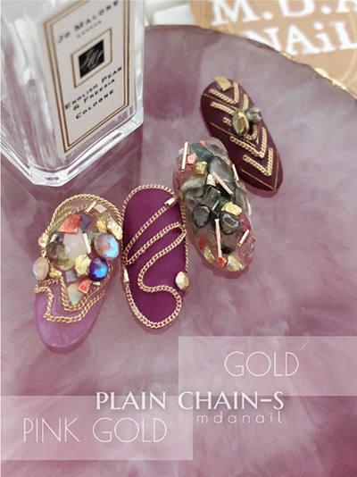 Bonnail PinkGold プレーンチェーン S
