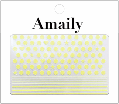 取扱終了 Amaily ネイルシール No.5-29 ドット(蛍光イエロー)
