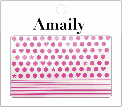 取扱終了 Amaily ネイルシール No.5-31 ドット(蛍光ピンク)