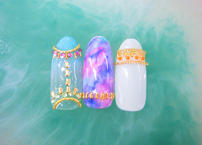 Nail Labo メタルスタッズ 長方形 シルバー 0.9×2mm 50粒