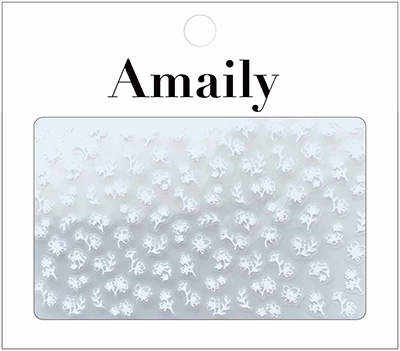 取扱終了 Amaily ネイルシール No.3-25 プチフラワー(白)
