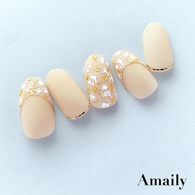 取扱終了 Amaily ネイルシール No.3-25 プチフラワー(白)