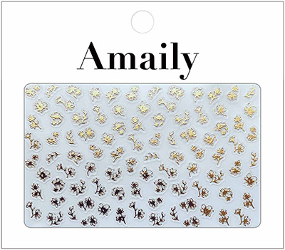 取扱終了 Amaily ネイルシール No.3-26 プチフラワー(G)