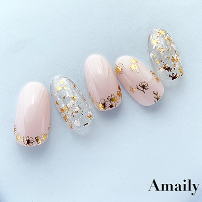 取扱終了 Amaily ネイルシール No.3-26 プチフラワー(G)