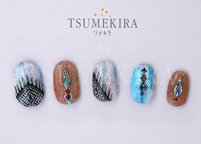 生産終了 TSUMEKIRA Vicky Wu プロデュース6 Aztec art black NN-VIW-109