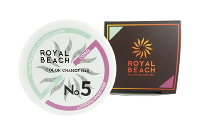 取扱終了 ROYAL BEACH カラーチェンジジェルネイル No.5 MINT⇔CORAL RED