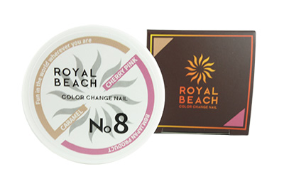 取扱終了 ROYAL BEACH カラーチェンジジェルネイル No.8 CARAMEL⇔CHERRY PINK