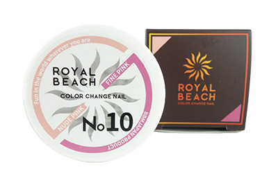 取扱終了 ROYAL BEACH カラーチェンジジェルネイル No.10 NUDE PINK⇔FINE PINK