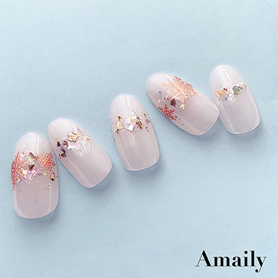 取扱終了 Amaily ネイルシール No.9-15 雪の結晶(PG)