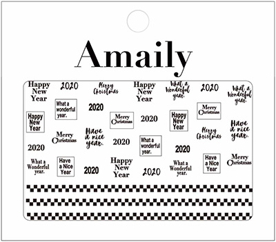 取扱終了 Amaily ネイルシール No.9-17 2020 黒
