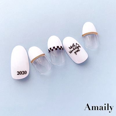 取扱終了 Amaily ネイルシール No.9-17 2020 黒