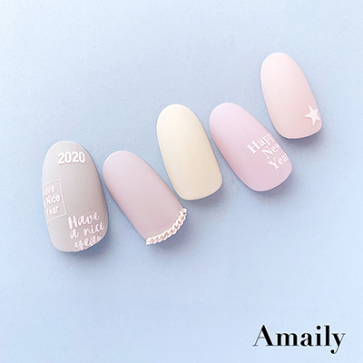 取扱終了 Amaily ネイルシール No.9-18 2020 白
