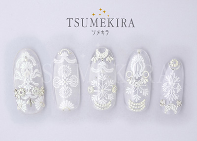取扱終了 TSUMEKIRA colors nail Yuu プロデュース1 embroidery lace NN-YUU-101