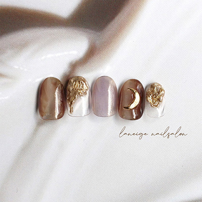Bonnail rrieenee クレセントムーン ゴールド
