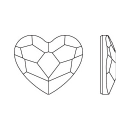 SWAROVSKI ELEMENTS 2808 ハート 3.6mm クリスタル 8粒