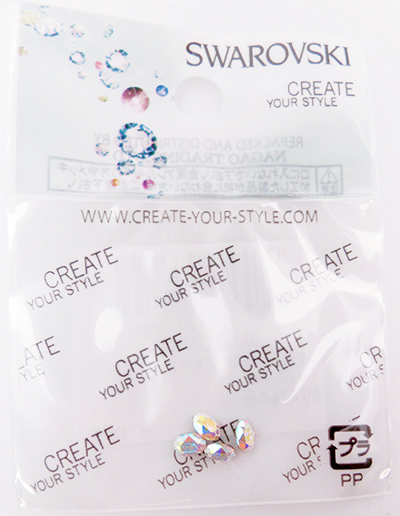 取扱終了 SWAROVSKI ELEMENTS 4120 ミニオーバルファンシーストーン 4×2.7mm クリスタルAB 4粒