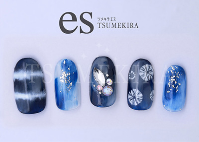 生産終了 TSUMEKIRA es 藍染め絞り ES-AIZ-101