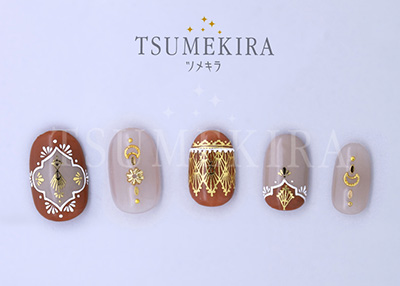 取扱終了 TSUMEKIRA Vicky Wu プロデュース6 Aztec art Gold SG-VIW-110