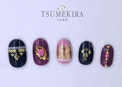 取扱終了 TSUMEKIRA Vicky Wu プロデュース6 Aztec art Gold SG-VIW-110