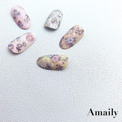 取扱終了 Amaily ネイルシール No.3-28 ファンシーフラワー 取扱終了 Amaily ネイルシール No.3-28 ファンシーフラワー