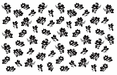 取扱終了 Amaily ネイルシール No.3-32 小花柄 (黒)