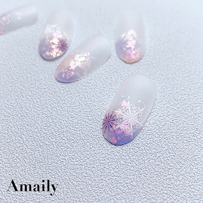 Amaily ネイルシール No.3-33 雪の結晶 2(白)