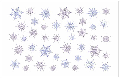 Amaily ネイルシール No.3-34 雪の結晶 2(カラー)