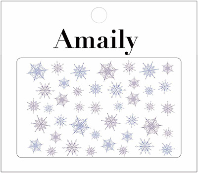 Amaily ネイルシール No.3-34 雪の結晶 2(カラー)