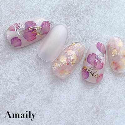 Amaily ネイルシール No.1-26 エアリーフラワー | Nail Labo Online 