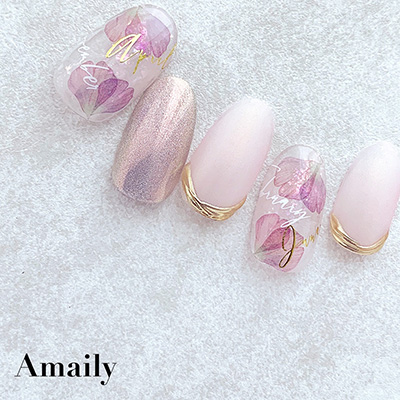 Amaily ネイルシール No.1-26 エアリーフラワー | Nail Labo Online 