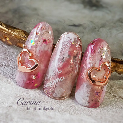 取扱終了 KiraNail カリーナ ハート ピンクゴールド