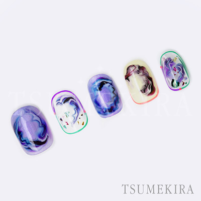 取扱終了 TSUMEKIRA SANZOU プロデュース2 Wavy marble SMOKY NN-SNZ-104