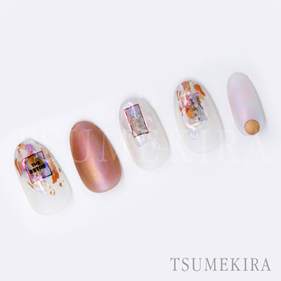 取扱終了 TSUMEKIRA オーロラホロ Hanakoプロデュース オーロラフィルムシール MODE LOGO OH-HNK-101