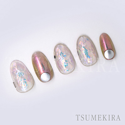 取扱終了 TSUMEKIRA オーロラホロ Hanakoプロデュース オーロラフィルムシール MODE CUT OH-HNK-102