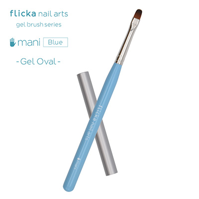 flicka nail arts mani Blue ジェルオーバル
