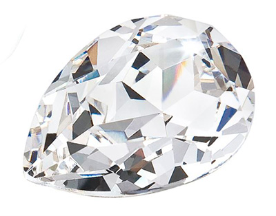 PRECIOSA Vカット バロックペア(ペアシェイプ) クリスタル 8×6mm 3粒