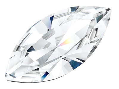 PRECIOSA Vカット ナベット クリスタル 6×3mm 3粒