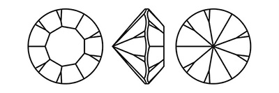 PRECIOSA Vカット(チャトン) ホワイトオパール SS29 12粒