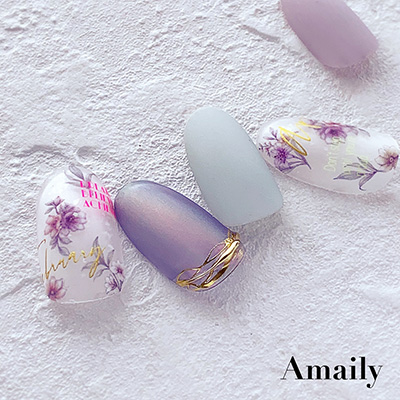取扱終了 Amaily ネイルシール No.1-30 テイストフルブーケ