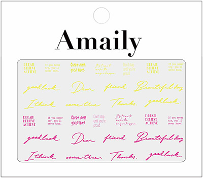 Amaily ネイルシール No.2-25 ネオンレター