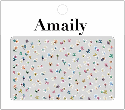 Amaily ネイルシール No1-32 押し花 (カラフル)