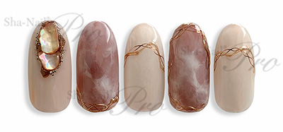 生産終了 Sha-Nail Plus RUMI-PWL02 wave line -Whiskey Brown-/ウェーブライン ウイスキーブラウン