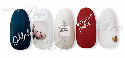 取扱終了 Sha-Nail Pro FRC-002 French Calligraphy -White-/フレンチ カリグラフィ ホワイト