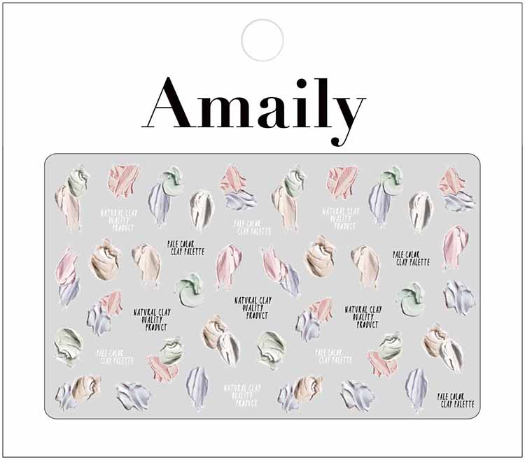 取扱終了 Amaily ネイルシール No.5-44 クレイパレット