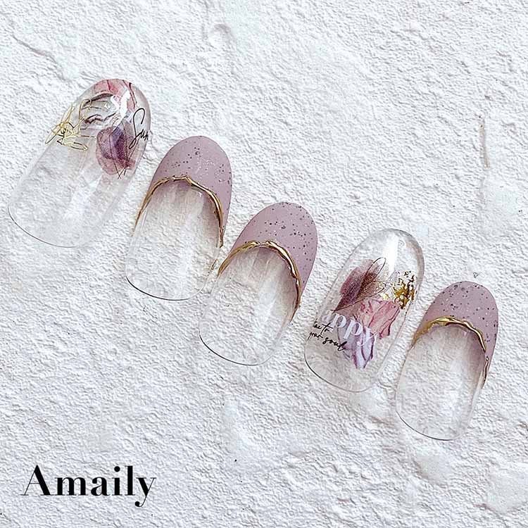 取扱終了 Amaily ネイルシール No.5-44 クレイパレット