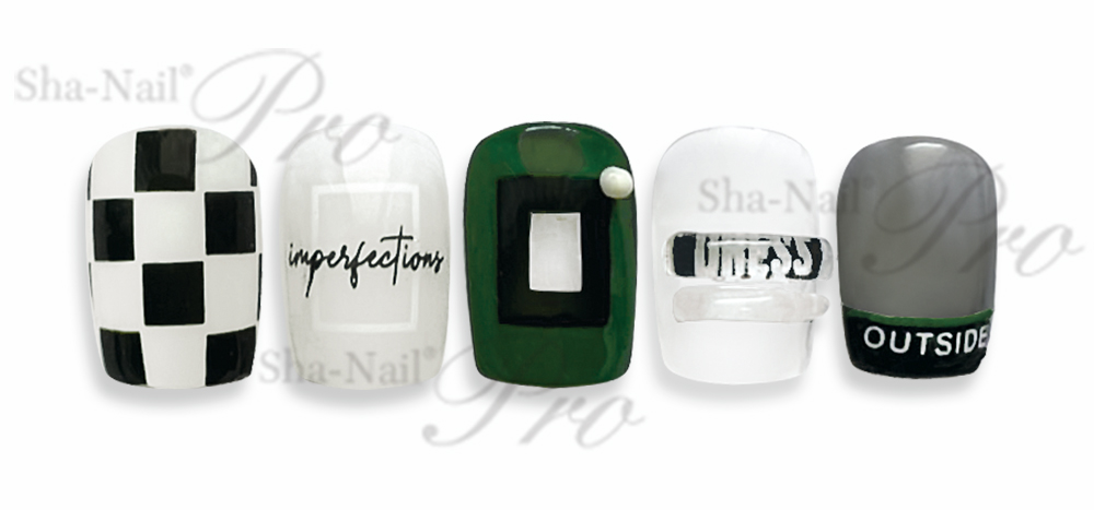 取扱終了 Sha-Nail Pro JUNX-001 Square motif -Black&White-/スクエアモチーフ ブラック&ホワイト
