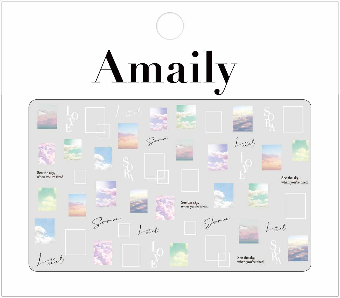 取扱終了 Amaily ネイルシール No.3-35 Sora