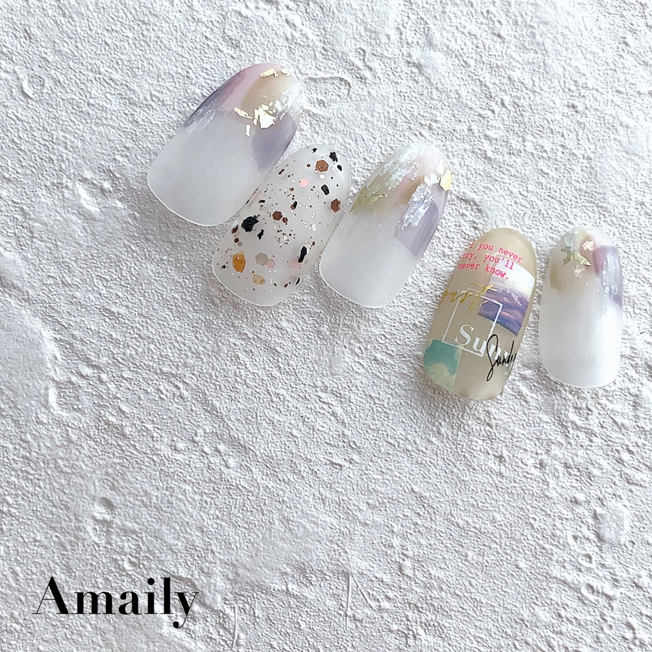 取扱終了 Amaily ネイルシール No.3-35 Sora