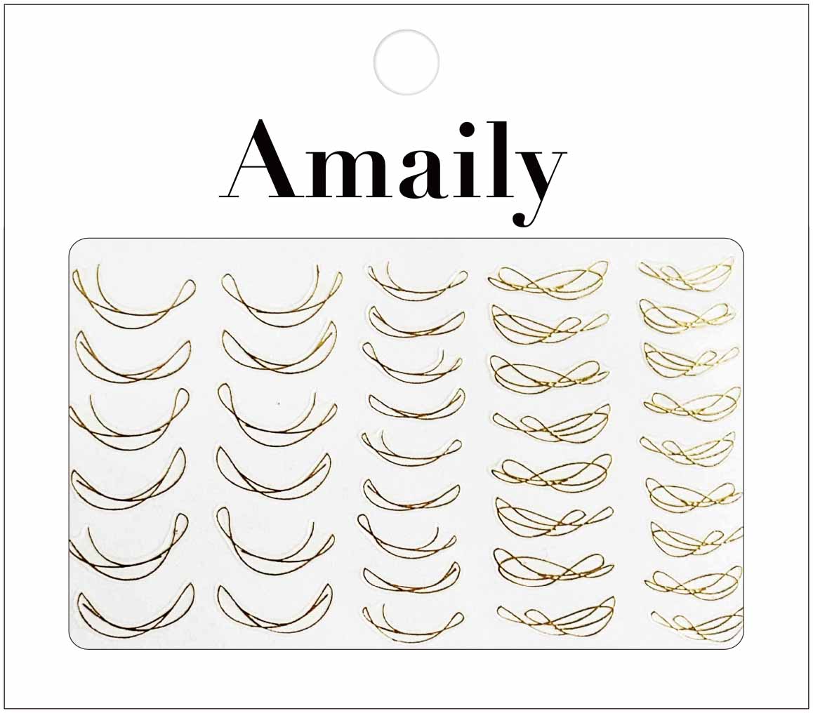 取扱終了 Amaily ネイルシール No.8-16 フレンチライン1 (G)